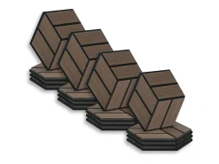 Painéis Acústicos 30x26 cm Castanho Hexágono Favo de Mel