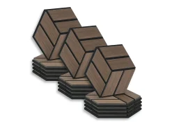 Painéis Acústicos 30x26 cm Castanho Hexágono Colmeia