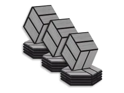 Painéis Acústicos 30x26 cm Cinza Hexágono Colmeia
