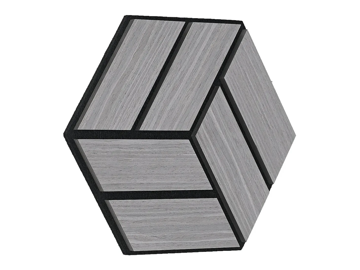 Painéis Acústicos 30x26 cm Cinza Conjunto 5 peças 3D