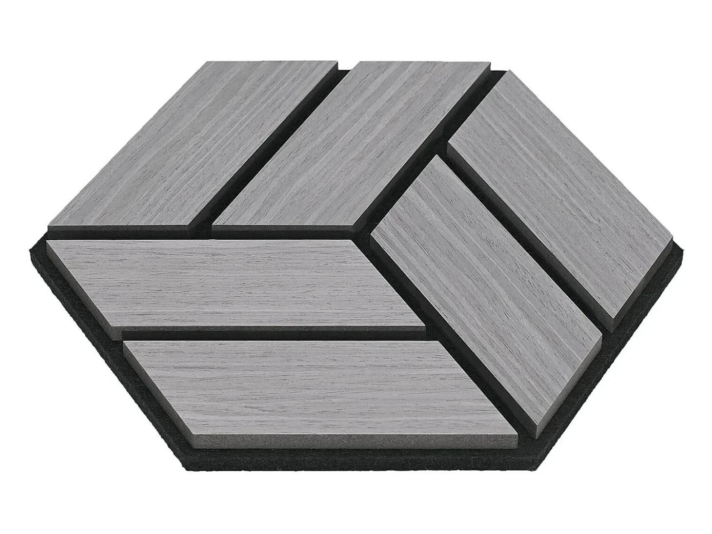 Painéis Acústicos 30x26 cm Cinza Conjunto 5 peças 3D