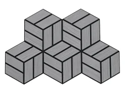 Painéis Acústicos 30x26 cm Cinza Hexágono Favo de Mel