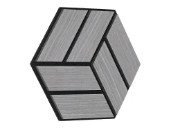 Painéis Acústicos 30x26 cm Cinza Hexágono Colmeia