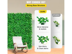 Painéis de Buxo Artificial SucceBuy 50.8x50.8 cm 6 Peças, Haia de Buxo para Cerca Decorativa UV