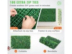 Painéis de Buxo Artificial SucceBuy 61 x 40,6 cm 12 Peças, Murelas Artificiais de Buxo, Resistentes a UV