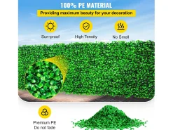 Painéis de Buxo Artificial SucceBuy 25.4x25.4 cm 48 Peças, Haia Resistente a UV para Decoração de Cerca
