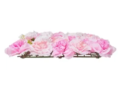 Painéis de Flores Artificiais, SucceBuy Painel de Parede Floral 3D, 12 Peças 38 × 38 cm, Tapete Floral Artificial para Casamento, Privacidade