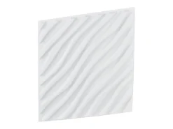 Painéis de Parede 3D SucceBuy, Kit com 12, 50 x 50 cm, PVC Ondulado, Cobertura de 3 m², Branco Mate
