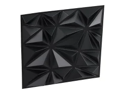 Painéis de Parede 3D SucceBuy, Kit com 33, 30 x 30 cm, PVC, Preto, Cobertura de 3 m²