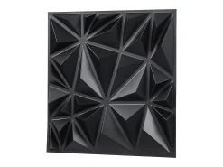 Painéis de Parede 3D SucceBuy, Kit com 33, 30 x 30 cm, PVC, Preto, Cobertura de 3 m²