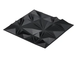 Painéis de Parede 3D SucceBuy, Kit com 33, 30 x 30 cm, PVC, Preto, Cobertura de 3 m²