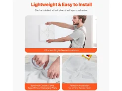 Painéis de Parede 3D SucceBuy, Kit com 33, 30 x 30 cm, PVC com Motivo Floral, Branco, Cobertura de 3 m²