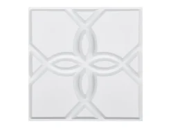 Painéis de Parede 3D SucceBuy, Kit com 33, 30 x 30 cm, PVC com Motivo Floral, Branco, Cobertura de 3 m²