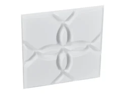 Painéis de Parede 3D SucceBuy, Kit com 33, 30 x 30 cm, PVC com Motivo Floral, Branco, Cobertura de 3 m²
