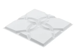 Painéis de Parede 3D SucceBuy, Kit com 33, 30 x 30 cm, PVC com Motivo Floral, Branco, Cobertura de 3 m²
