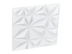 Painéis de Parede 3D SucceBuy, Kit com 33, 30 x 30 cm, PVC, Cobertura de 3 m², Branco Diamante
