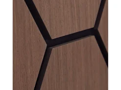 Painéis de Parede 62x76 cm Castanho Hexágono