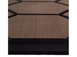 Painéis de Parede 62x76 cm Castanho Hexágono
