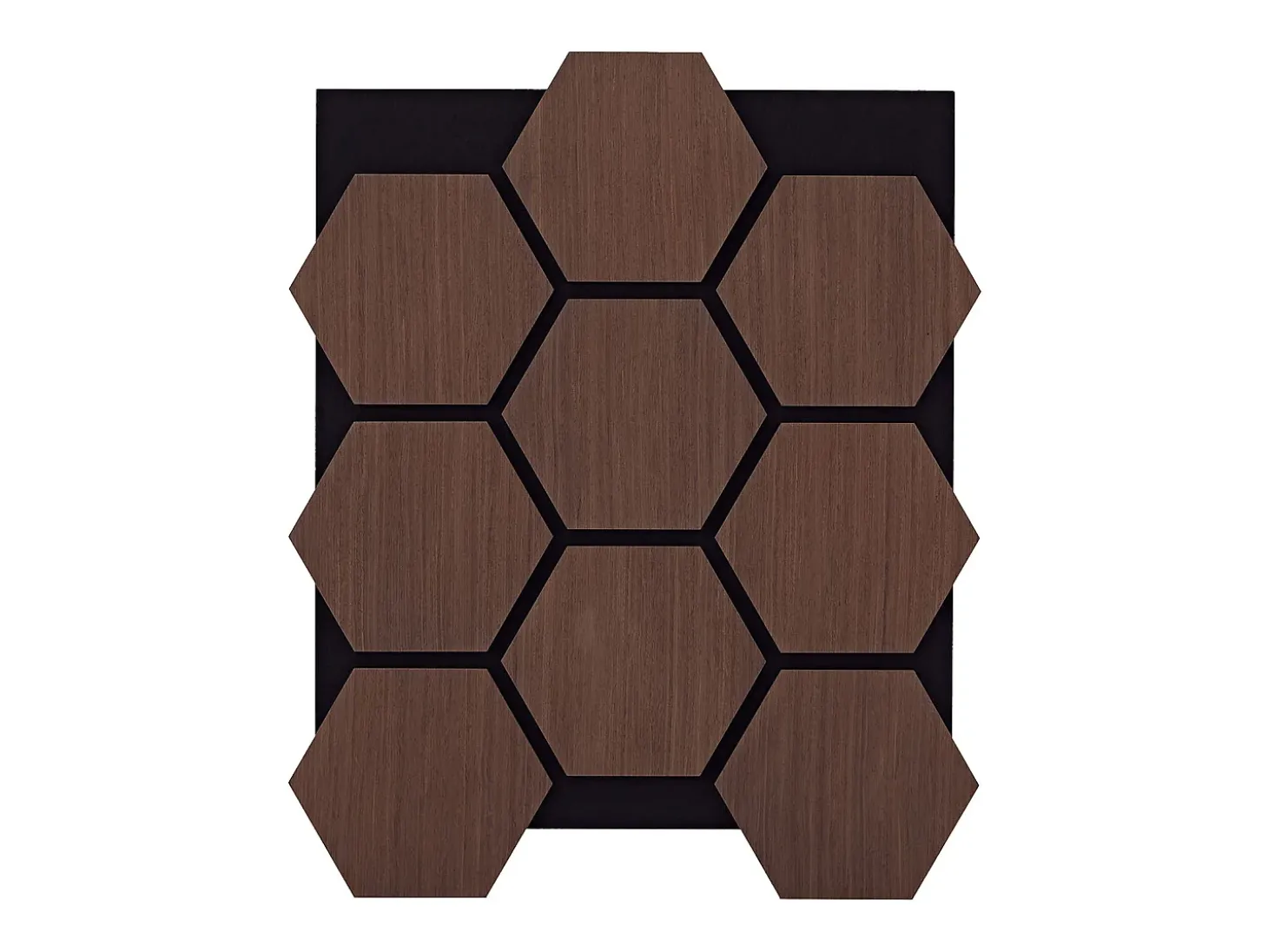 Painéis de Parede 62x76 cm Castanho Hexágono