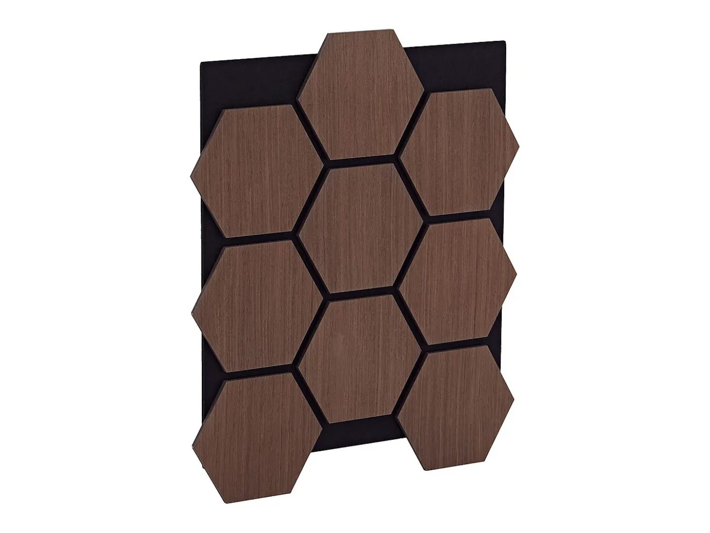 Painéis de Parede 62x76 cm Castanho Hexágono
