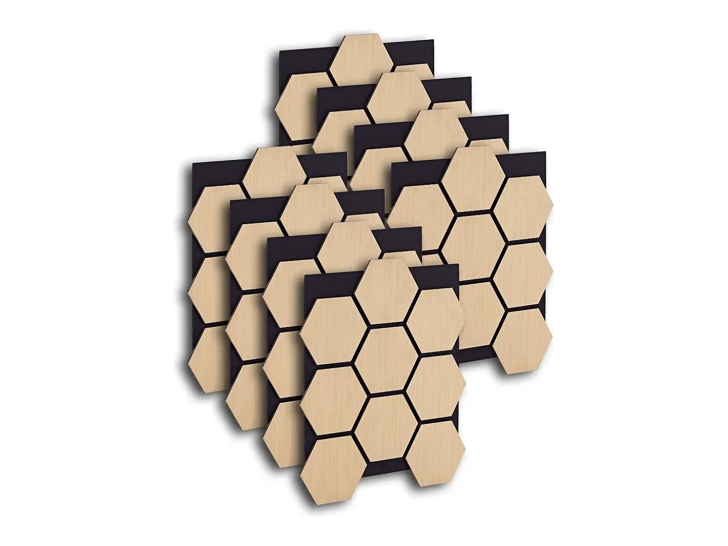 Painéis de parede 62x76 cm Hexágono Natural