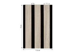 Painéis de parede 11,5x19x2,5 cm castanho natural cinza creme