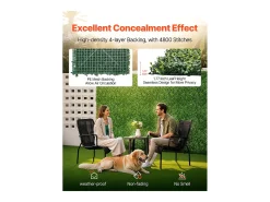Painéis de Relva Artificial, SucceBuy Painéis de Parede de Relva Artificial 100 × 300 cm, Milan Greenery para Decoração Íntima