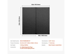 Painéis Perfurados em Metal SucceBuy, 2 Painéis, 812,8x406,4 mm, para Ferramentas de Garagem