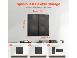 Painéis Perfurados em Metal SucceBuy, 2 Painéis, 812,8x406,4 mm, para Ferramentas de Garagem