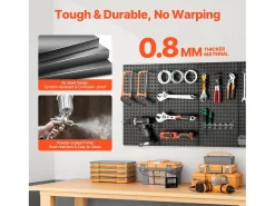 Painéis Perfurados em Metal SucceBuy, 4 Painéis, 609,6 x 304,8 mm, para Ferramentas de Garagem
