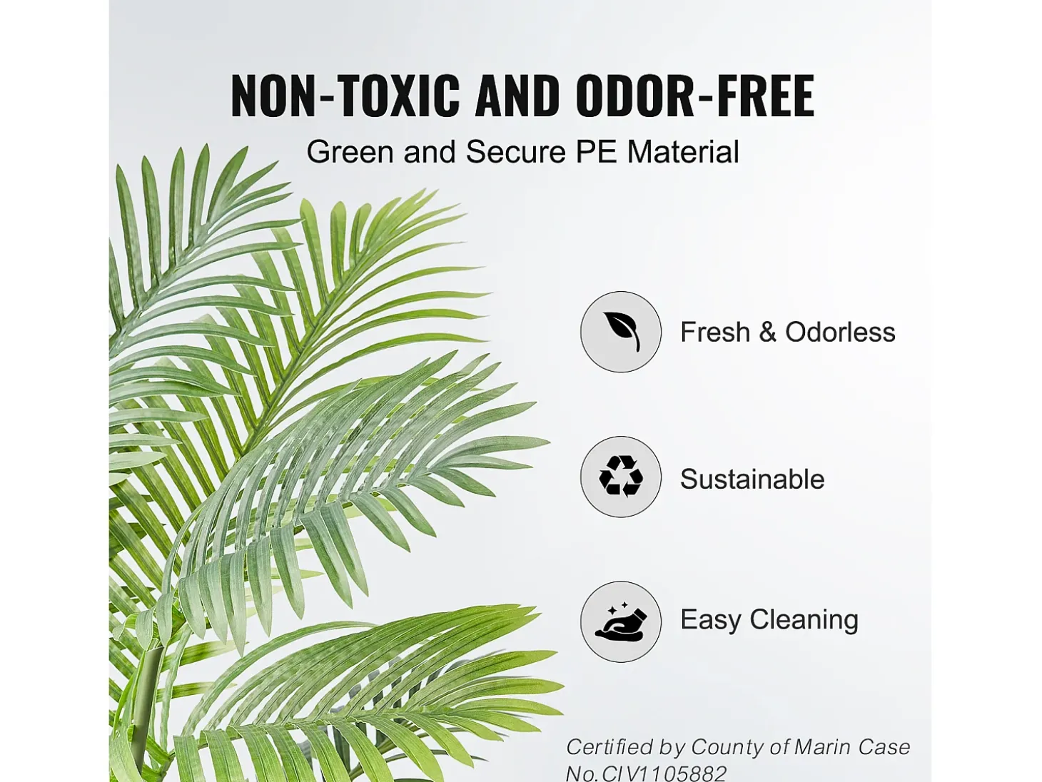 Palmeira Areca Artificial SucceBuy de 1,22 m, Planta Realista de Noz de Betel