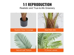 Palmeira Areca Artificial SucceBuy de 1,22 m, Planta Realista de Noz de Betel