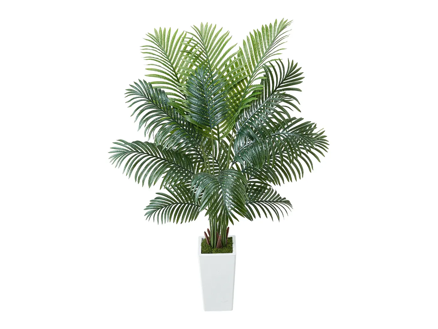 Palmeira Artificial Areca SucceBuy, 1,8 m, Planta Artificial Tropical em Vaso Branco, Falsa Árvore Tropical Palmeira Areca, Planta Falsa para Sala