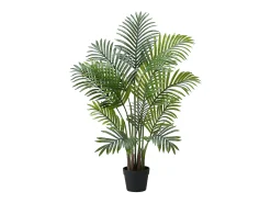 Palmeira Artificial Areca SucceBuy, 1,2 m, Planta Artificial Tropical em Vaso Branco, Lote de 2, Falsa Árvore Tropical Palmeira Areca, Planta Falsa para Escritório