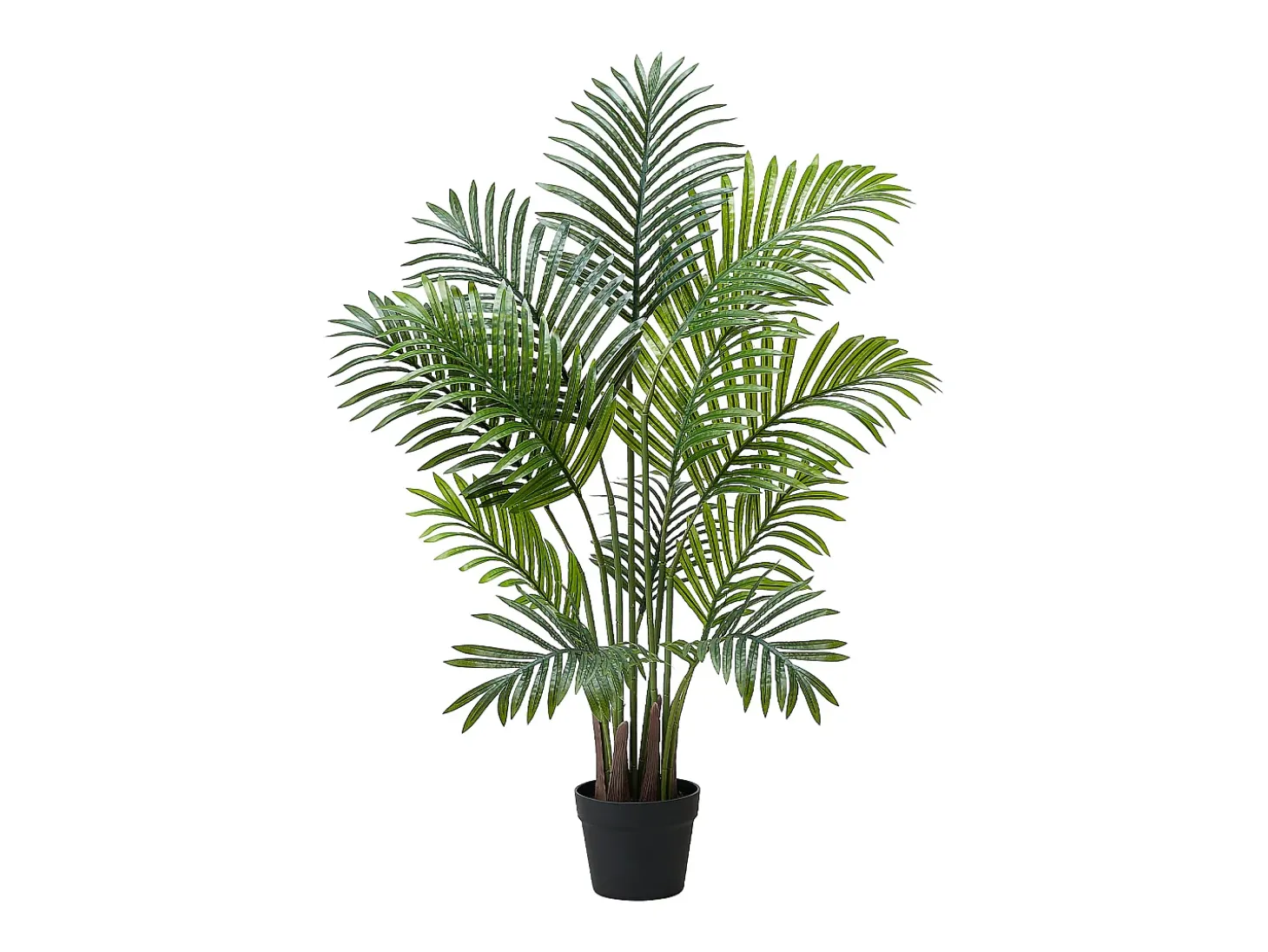 Palmeira Artificial Areca SucceBuy, 1,2 m, Planta Artificial Tropical em Vaso Branco, Lote de 2, Falsa Árvore Tropical Palmeira Areca, Planta Falsa para Escritório