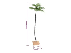 Palmeira c/ 136 luzes LED 220 cm branco quente