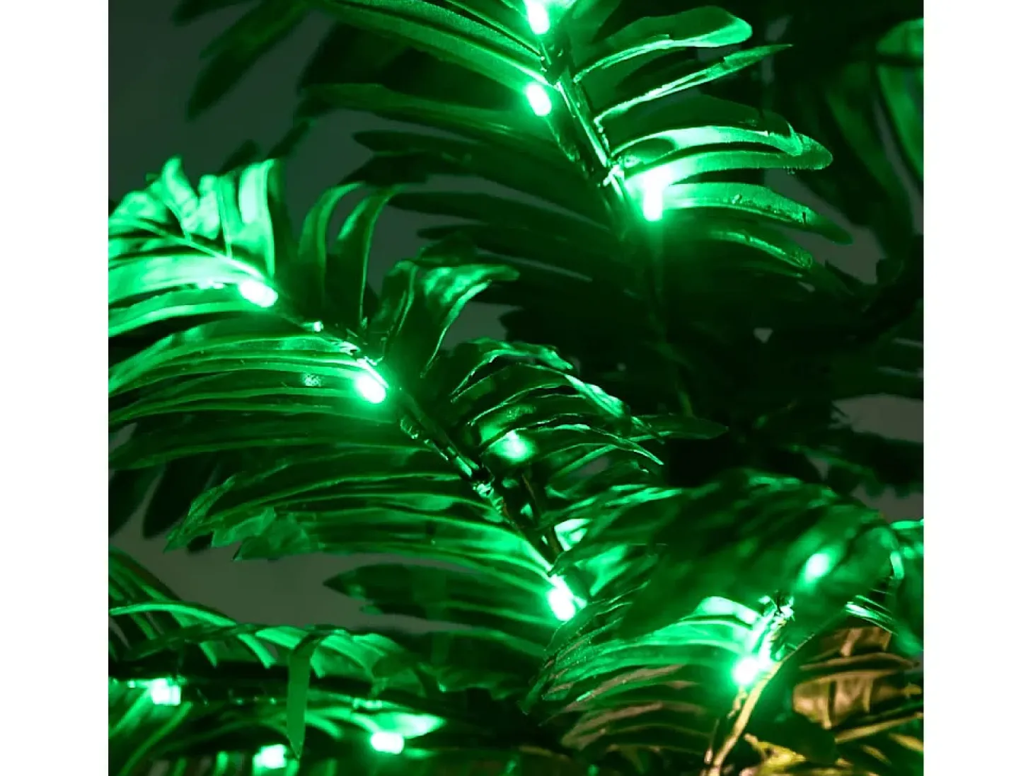 Palmeira c/ 136 luzes LED 220 cm branco quente