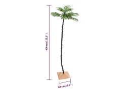 Palmeira c/ 252 luzes LED 400 cm branco quente