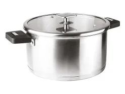 Panela de aço inoxidável removível de 18 cm com sistema Click & Lock - Coleção Combi da Lacor