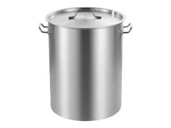 Panela de Aço Inoxidável SucceBuy, 34 L, com Tampa Tipo Cesto para Cozinhar