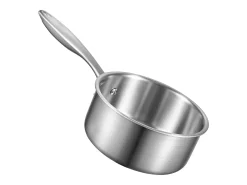 Panela SucceBuy em Aço Inoxidável 1,4 L, Panela com Tampa de Vidro E Cabo Ergonomico, Antiaderente, Lavável na Lava-Louças, Utensílio de Cozinha