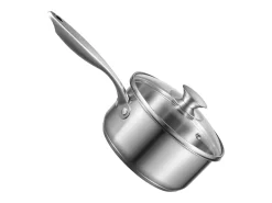 Panela SucceBuy em Aço Inoxidável 1,4 L com Cesto de Vapor, Panela com Tampa de Vidro E Cabo Ergonomico, Lavável na Lava-Louças