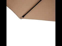 Parasol de aço deportado - tecido 100% de poliéster - para varanda de jardim de praia - sem base - 294x294x250cm - khaki