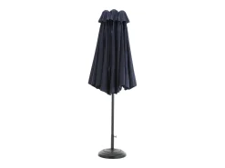 Parasol deportado - em aço e tecido 100% de poliéster - para jardim de praia da varanda - sem base - 453x267x255cm - Night Blue