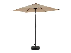 Parasol deportado para varanda de jardim de praia - aço e tecido 100% poliéster - sem base - 264x264x250cm - chaque