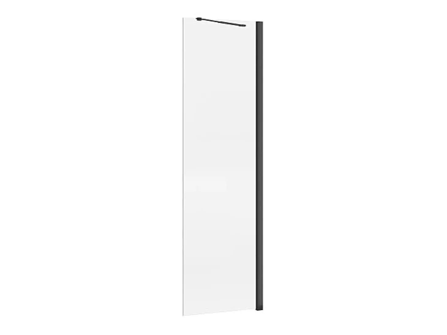 Parede de chuveiro tipo italiana - Preto fosco - Vidro 5 mm - 60x200 cm - DAREN