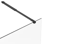 Parede de chuveiro tipo italiana - Preto fosco - Vidro 5 mm - 60x200 cm - DAREN