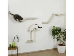Parede de escalada para gatos Mont Everest madeira bege
