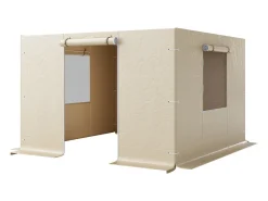 Paredes Laterais para Capa de Gazebo Inverno SucceBuy, 2,9x2,9 m, Cobertura para Gazebo para Todas as Estações, com Janelas de Rede, Material PE de Alta Densidade