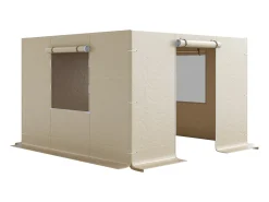 Paredes Laterais para Capa de Gazebo Inverno SucceBuy, 2,9x2,9 m, Cobertura para Gazebo para Todas as Estações, com Janelas de Rede, Material PE de Alta Densidade